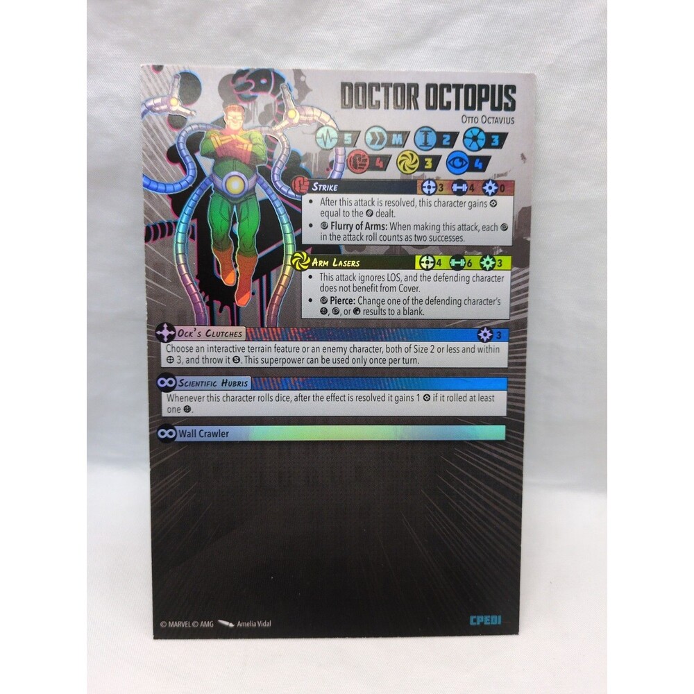 Foil Doctor Octopus Marvel Crisis Protocol Stat Card